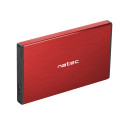 EXTERNAL HDD/SSD ENCLOSURE NATEC RHINO GO SATA 2.5" USB 3.0 RED