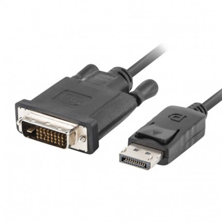 DISPLAYPORT(M) V1.2->DVI-D(M)(24+1) CABLE 1M BLACK DUAL LINK LANBERG
