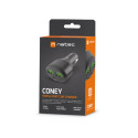 CAR CHARGER NATEC CONEY 2X USB 1X USB-C QUICK CHARGE 84W BLACK