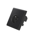 AC WALL SOCKET 230V WITH 2 USB PORT 2.1A, FRENCH SOCKET BLACK LANBERG