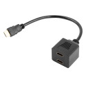 Lanberg adapter HDMI (M) - 2x HDMI (F) 20cm, must
