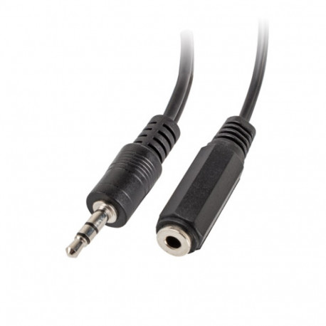 MINIJACK 3.5MM(M) 3PIN->2X MINIJACK 3.5MM(F) 3PIN ADAPTER CABLE 10CM BLACK LANBERG