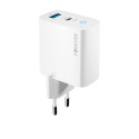 Forever GaN TC-06-65AC PD QC charger 1x USB-C 1x USB 65W white