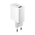 Forever TC-06-45AC GaN PD QC charger 1x USB-C 1x USB 45W white