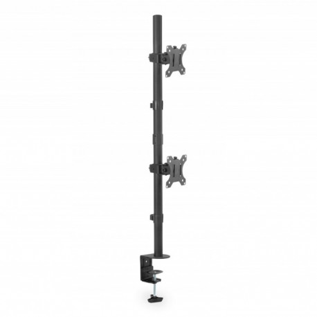 The DIGITUS Dual Monitor Mount (DA-90438) is a gas-spring desktop mount designed to