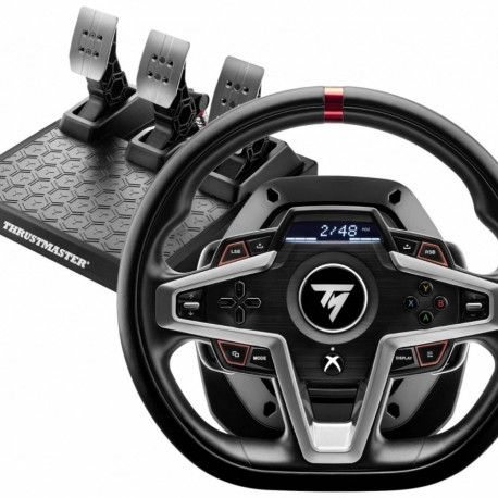 The Thrustmaster T248 (Xbox/PC version) is a mid-range hybrid racing wheel designed