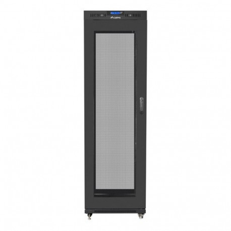 Paigalduskapp 19 42U 600x800 must, perforeeritud LCD-uks (osadena)