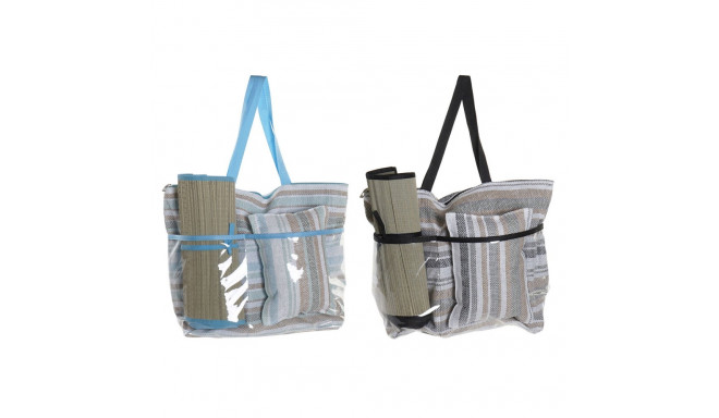 Beach Bag DKD Home Decor Blue Brown Green Grey Mint PVC Canvas 44 x 23 x 62 cm (2 Units)