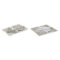 Laudlina ja salvrätikud DKD Home Decor 2 Ühikut 150 x 150 x 0,5 cm Beež Valge Helepruun
