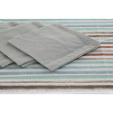 Tablecloth and napkins DKD Home Decor 2 Units 150 x 150 x 0,5 cm Grey Sky blue