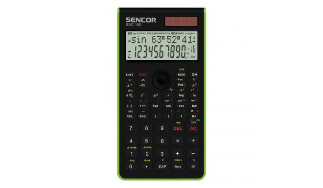 Sencor SEC 160 GN calculator Pocket Scientific Black, Green