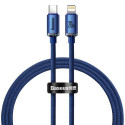 Baseus Type-C - Lightning cable, Crystal Shine Series Fast Charging Data Cable 20W 1.2m Blue (CAJY00