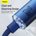 Baseus Type-C - Lightning cable, Crystal Shine Series Fast Charging Data Cable 20W 1.2m Blue (CAJY00