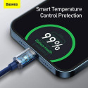 Baseus Type-C - Lightning cable, Crystal Shine Series Fast Charging Data Cable 20W 1.2m Blue (CAJY00