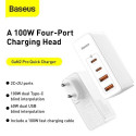 Baseus Travel Charger GaN2 Pro Quick wall charger C+C+U+U, PD 3.0, QC 4.0+, 100W EU White (CCGAN2P-L