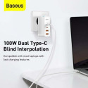 Baseus Travel Charger GaN2 Pro Quick wall charger C+C+U+U, PD 3.0, QC 4.0+, 100W EU White (CCGAN2P-L