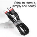 Baseus Lightning Cafule Cable 2A, 3m Red/Black (CALKLF-R91)