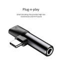 Baseus Converter L41 Type-C (input) for Type-C + 3.5 mm connector Black (CATL41-01)