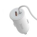 Baseus Car Charger MagSafe 15W holder for Air vent + Type-C 25W White (SUCX040102)