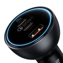 Baseus Car Charger Fast charger U+C+C, PD 3.0, QC 5.0, PPS, (with C+C cable 100W (20V/1.5A) 1m) 160W