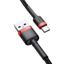 Baseus Type-C Cafule Cable 3A 0.5m Red + Black (CATKLF-A91)