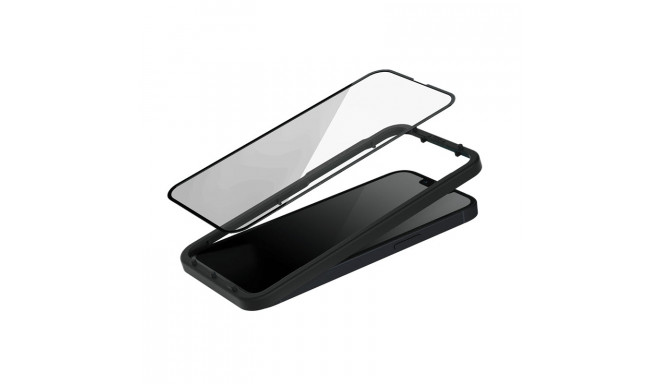 Fusion EDGE 5D phone tempered glass with installation frame for iPhone 15 Plus