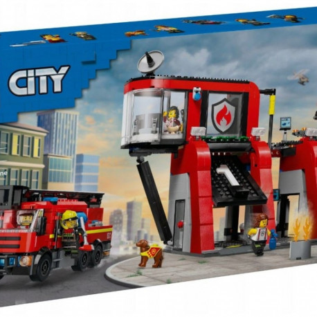 Blocks City tuletõrjejaam 60414 koos tuletõrjeautoga