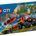 Klocki City 60412 Terenowy wóz strażacki z łodzią ratunkową