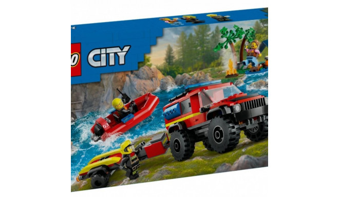 LEGO City 60412 4x4 Fire Truck with Rescue Boat