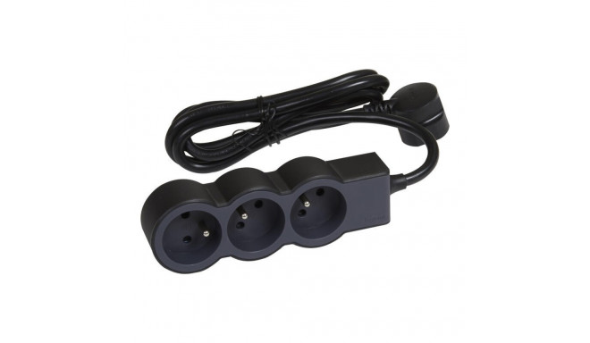 Legrand extension strip 3 sockets 1.5m, black