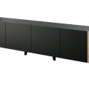 RTV cabinet FARO 200x42x52 black matt + oak craft