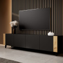 RTV cabinet FARO 200x42x52 black matt + oak craft