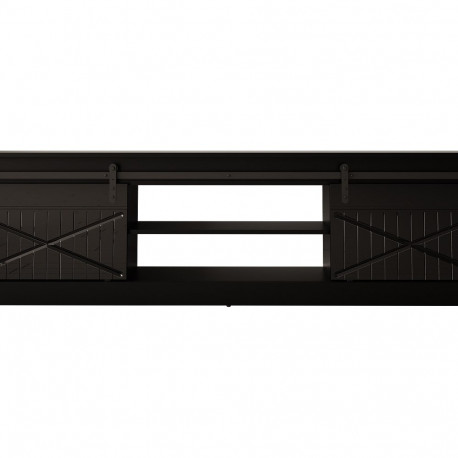 RTV GRANERO 200x56.7x35 black/black gloss cabinet