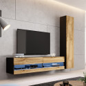 Cama TV stand VIGO NEW 180 30/180/40 black/wotan oak