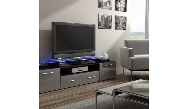 Cama TV stand EVORA 200 wenge/grey gloss