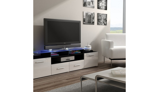 Cama TV stand EVORA 200 black/white gloss