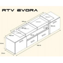 Cama TV stand EVORA 200 black/black gloss