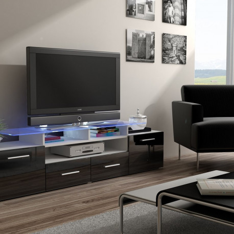 Cama TV stand EVORA 200 white/black gloss