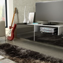 Cama TV cabinet SIGMA 3 180 black/black gloss + biały