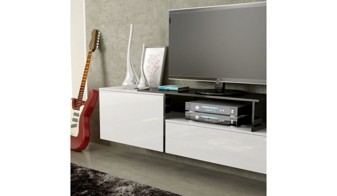 Cama TV cabinet SIGMA 3 180 white/white gloss + black