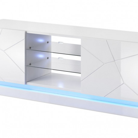 Cama TV kapp QIU 160 MDF valge läikiv/valge läikiv