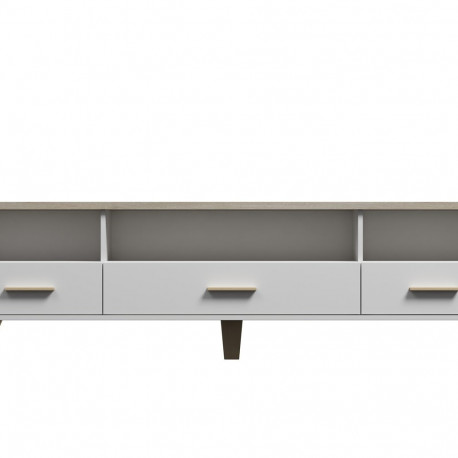 Cama RTV stand LOTTA 180cm white + sonoma oak