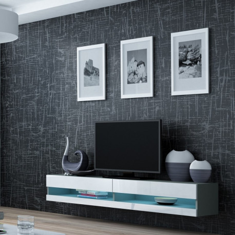 Cama TV alus VIGO NEW 30/180/40 hall valge läikiv