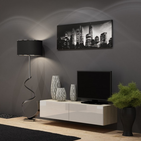 Cama TV stand VIGO 140 30/140/40 sonoma/white gloss