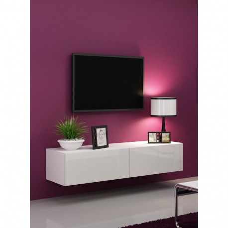 Cama TV stand VIGO 140 30/140/40 white/white gloss