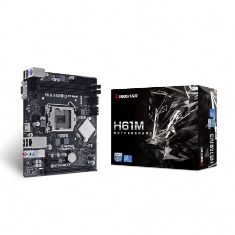 Biostar H61MHV3 emaplaat Intel® H61 LGA 1155 (Socket H2) micro ATX