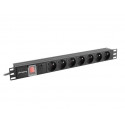 LANBERG PDU RACK POWER STRIP (1U,16A,7X 230V,2M)