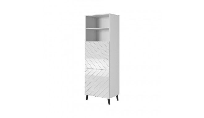 Cabinet ABETO 60x40x176.5 cm white/gloss white