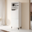 Cabinet ABETO 60x40x176.5 cm white/gloss white