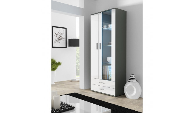 Cama vitriinkapp SOHO S6 2D2S hall/valge läikiv